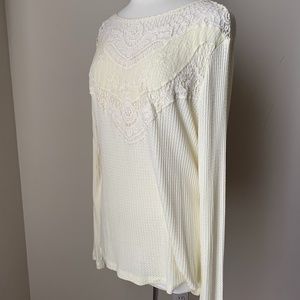 Waffle Lace Top